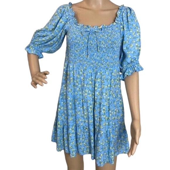 NWT Faithfull The Brand Charlotte Mini Dress Ana Floral Print Size 8 - Picture 3 of 14
